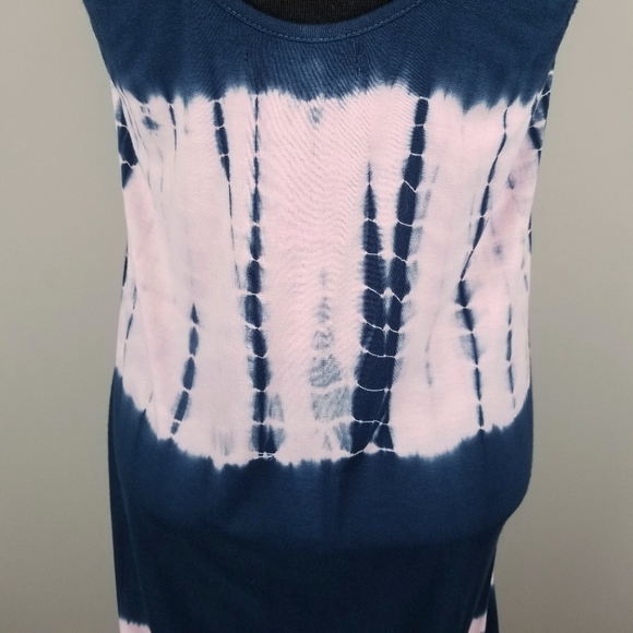 Tie dyed pink and blue sleeveless dress - Picture 10 of 12
